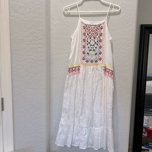 Zara kids embroidered maxi dress